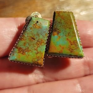 Vintage Sterling Silver Turquoise Earrings